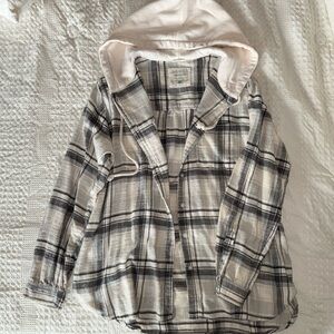 American Eagle Outfitters (M) hooded flannel.